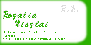 rozalia miszlai business card