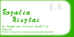 rozalia miszlai business card